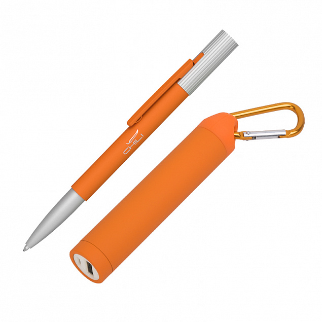 Набор ручка "Clas" + зарядное устройство "Minty" 2800 mAh в футляре, покрытие soft touch с логотипом в Екатеринбурге заказать по выгодной цене в кибермаркете AvroraStore