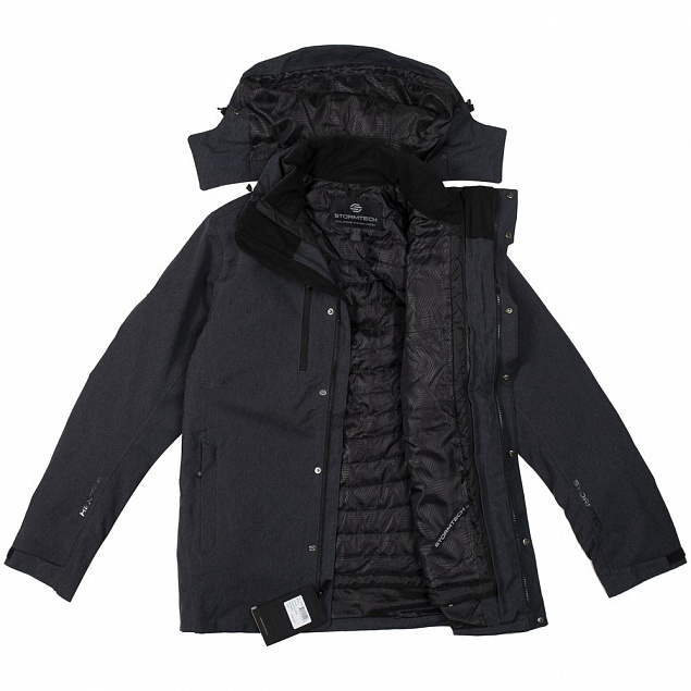 Куртка-трансформер мужская Avalanche, темно-серая с логотипом в Екатеринбурге заказать по выгодной цене в кибермаркете AvroraStore