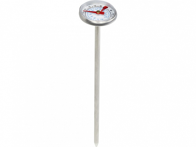 Met Термометр для барбекю, серебристый с логотипом в Екатеринбурге заказать по выгодной цене в кибермаркете AvroraStore