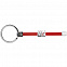 Элемент брелка-конструктора «Хлястик с кольцом и зажимом», красный с логотипом в Екатеринбурге заказать по выгодной цене в кибермаркете AvroraStore