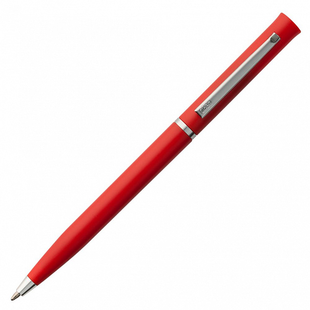 Ручка шариковая Euro Chrome, красная с логотипом в Екатеринбурге заказать по выгодной цене в кибермаркете AvroraStore