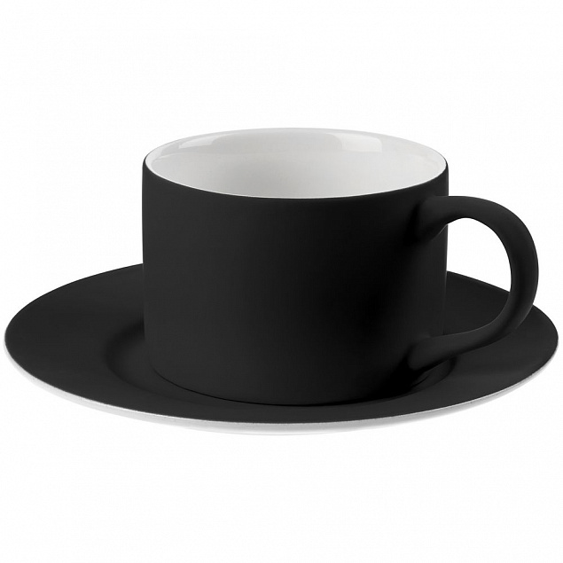 Чайная пара Best Morning, черная с логотипом в Екатеринбурге заказать по выгодной цене в кибермаркете AvroraStore