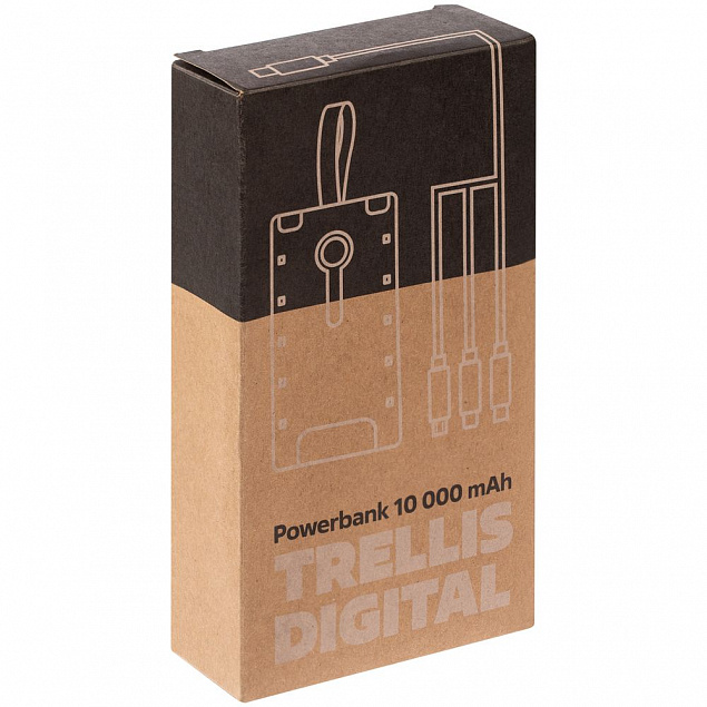 Аккумулятор Trellis Digital 10000 мАч, темно-серый с логотипом в Екатеринбурге заказать по выгодной цене в кибермаркете AvroraStore