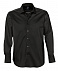 Рубашка мужская с длинным рукавом Brighton, черная с логотипом в Екатеринбурге заказать по выгодной цене в кибермаркете AvroraStore