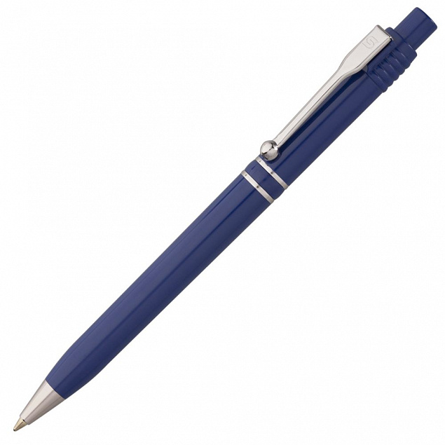 Ручка шариковая Raja Chrome, синяя с логотипом в Екатеринбурге заказать по выгодной цене в кибермаркете AvroraStore