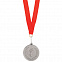 Медаль наградная на ленте  "Серебро" с логотипом в Екатеринбурге заказать по выгодной цене в кибермаркете AvroraStore